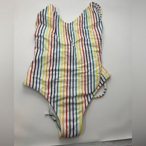 SOLID & STRIPED Multicolor Striped One Piece Swimsuit size XS